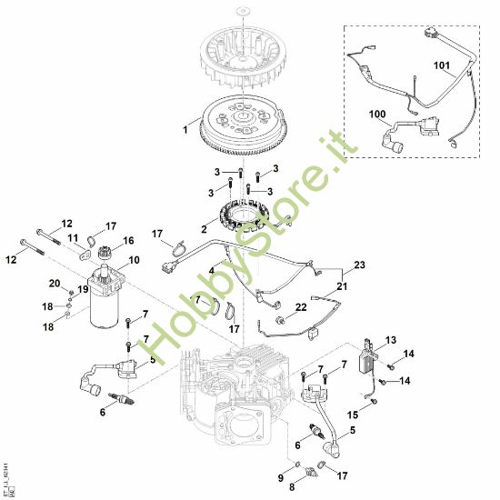 Picture of D - Sistema di accensione, motorino di avviamento e volano EVC 8000.0 (EVC8000-0001)